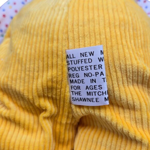 1984 Vintage 19" Vinyl Plush Boy Doll "Sunny" Mitchell Co Kansas Yellow Corduroy - Picture 11 of 11